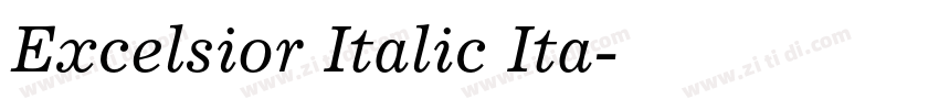 Excelsior Italic Ita字体转换